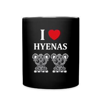 hyène - Mug uni - noir - Devant