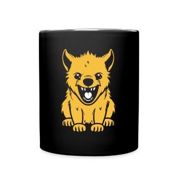 Hyäne - Tasse einfarbig - Schwarz - Vorne