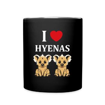 Hyäne - Tasse einfarbig - Schwarz - Vorne