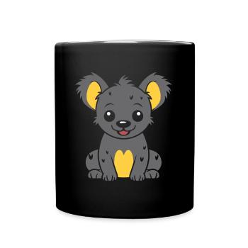 Hyäne - Tasse einfarbig - Schwarz - Vorne