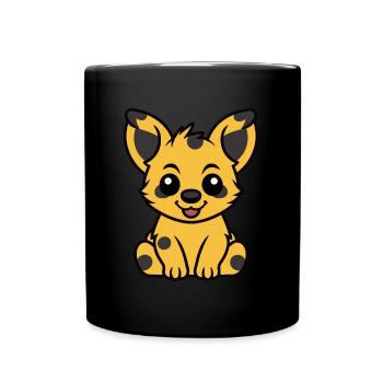 hyène - Mug uni - noir - Devant