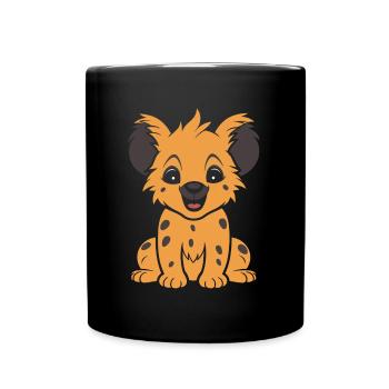 Hyäne - Tasse einfarbig - Schwarz - Vorne