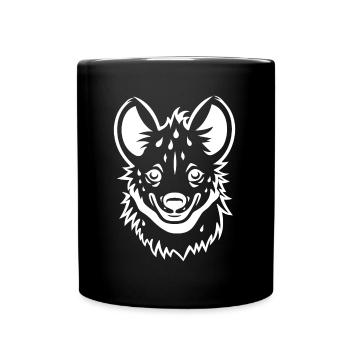 Hyäne - Tasse einfarbig - Schwarz - Vorne
