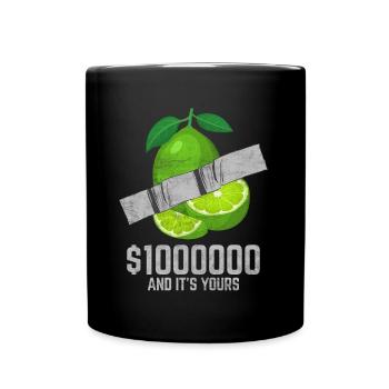 Duct Tape Lime Fruit Lover Funny Quote - Full Colour Mug - black - Front