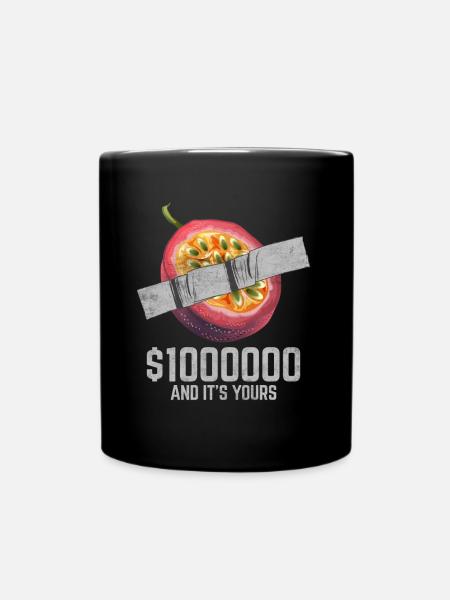 Ruban adhésif fruit de la passion amateur de fruits citation drôle - Mug uni - noir