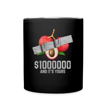 Duct Tape Lychee Fruit Lover Funny Quote - Full Colour Mug - black - Front