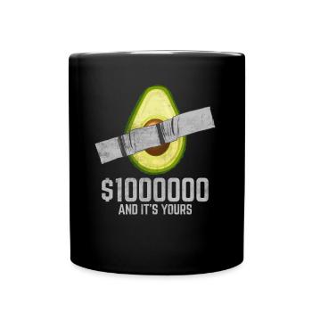 Ruban adhésif avocat amateur de fruits citation drôle - Mug uni - noir - Devant