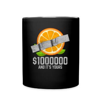 Duct Tape Tangerine Fruit Lover Funny Quote - Full Colour Mug - black - Front