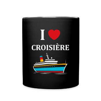 I love Croisière - Mug uni - noir - Devant