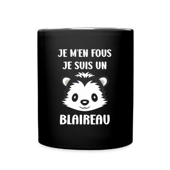 Humour blaireau - Mug uni - noir - Devant