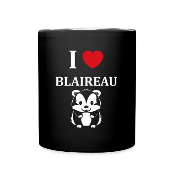 Humour blaireau - Mug uni - noir - Devant