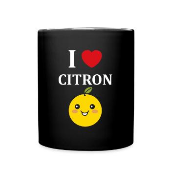 Humour petit citron - Mug uni - noir - Devant