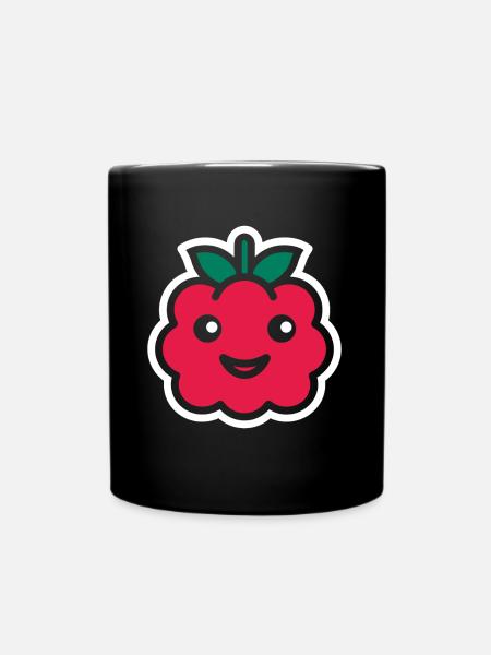 Himbeere - Tasse einfarbig - Schwarz