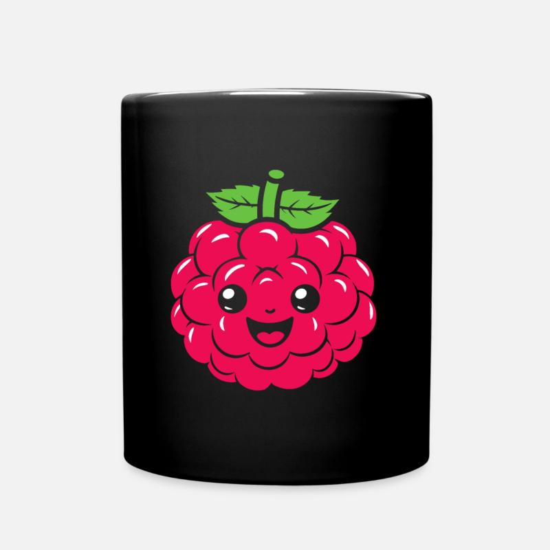 Himbeere - Tasse einfarbig - Schwarz