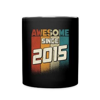 Génial depuis 2015 Fille Garçon 9e anniversaire - Mug uni - noir - Devant