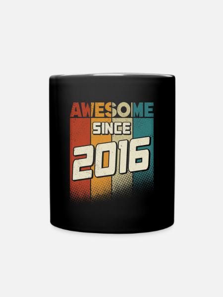 Awesome since 2016 Mädchen Junge 8. Geburtstag - Tasse einfarbig - Schwarz
