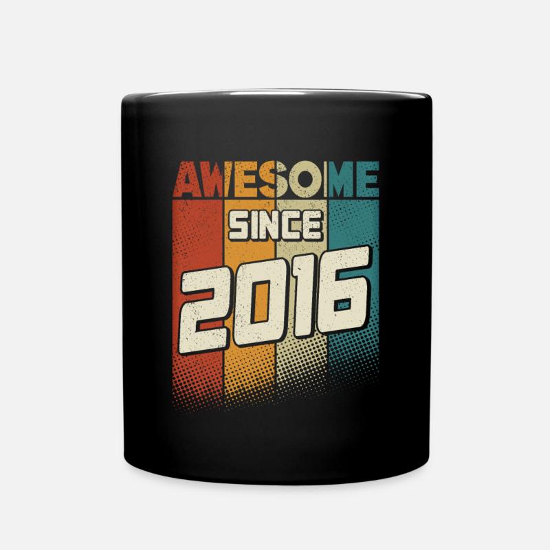 Awesome since 2016 Mädchen Junge 8. Geburtstag - Tasse einfarbig - Schwarz