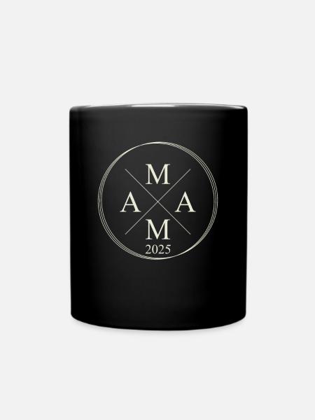 Mama Est 2025 Mutter 2025 Level zur Mama 2025 - Tasse einfarbig - Schwarz