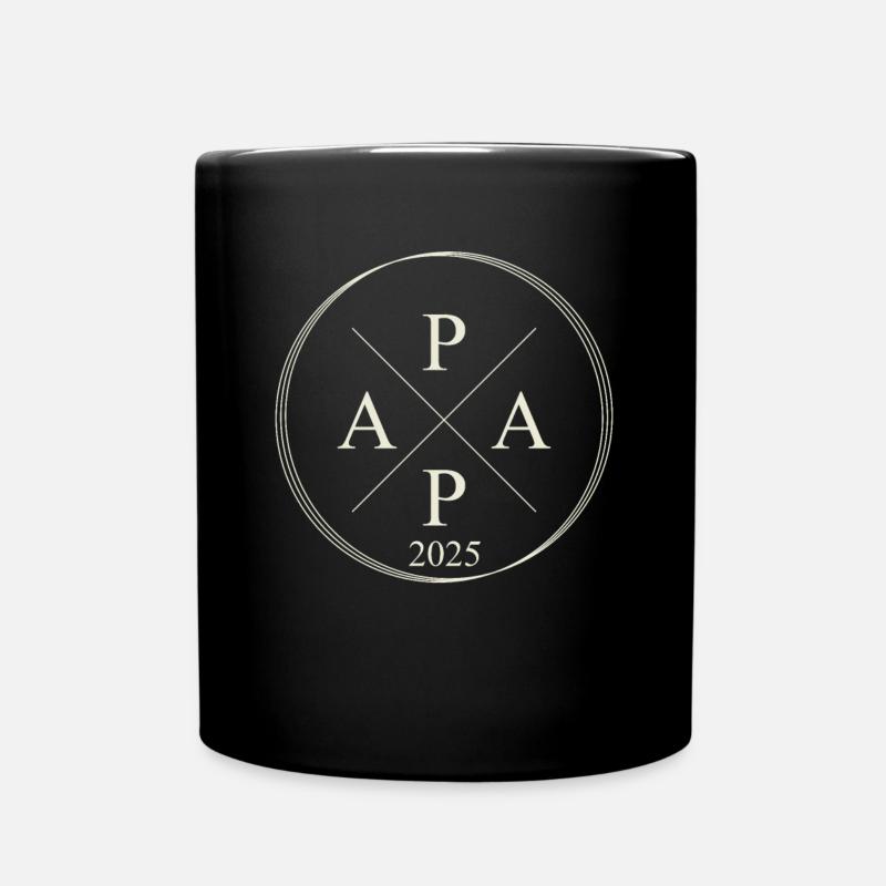 Papa Est 2025 Vater 2025 Level zur Papa 2025 - Tasse einfarbig - Schwarz