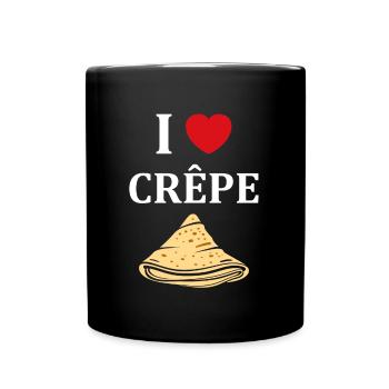 Crêpes Bretagne humour crêpe - Mug uni - noir - Devant