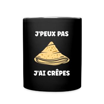 Crêpes Bretagne humour crêpe - Mug uni - noir - Devant