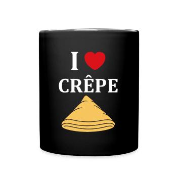 Crêpes Bretagne humour crêpe - Mug uni - noir - Devant