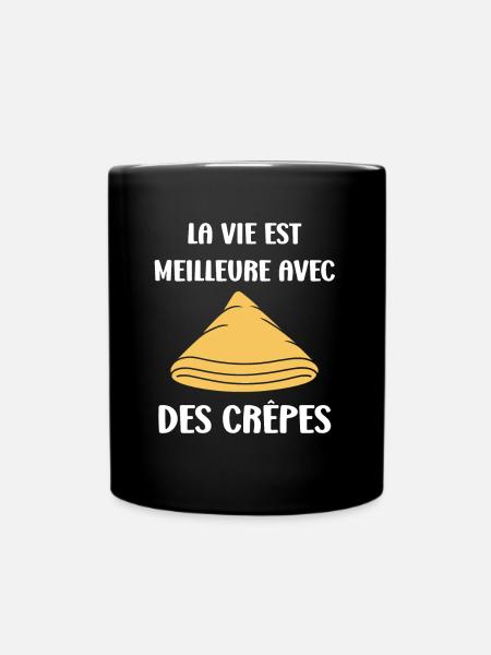 Crêpes Bretagne humour crêpe - Mug uni - noir