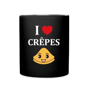 Crêpes Bretagne humour crêpe - Mug uni - noir - Devant