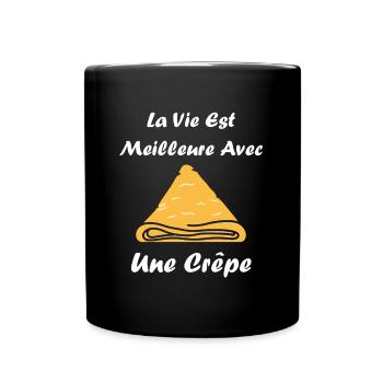 Crêpes Bretagne humour crêpe - Mug uni - noir - Devant