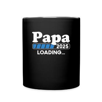 Papa 2025 Loading Parents 2025 Papa Est. 2025 - Full Colour Mug - black - Front