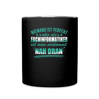 Lustige Fachinformatiker Arbeiter Programmierer - Full Colour Mug - black - Front