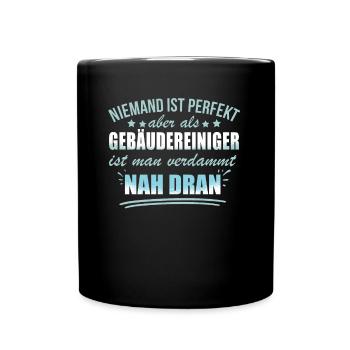 Lustige Gebäudereiniger Beruf Arbeit Reinigung - Full Colour Mug - black - Front