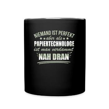 Lustige Papiertechnologe Arbeit Papierherstellung - Full Colour Mug - black - Front