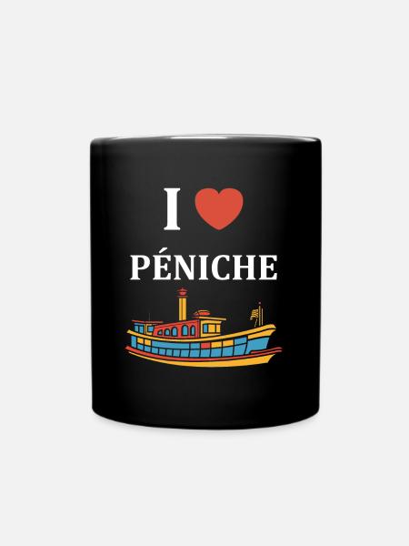 Bateau humour péniche - Mug uni - noir