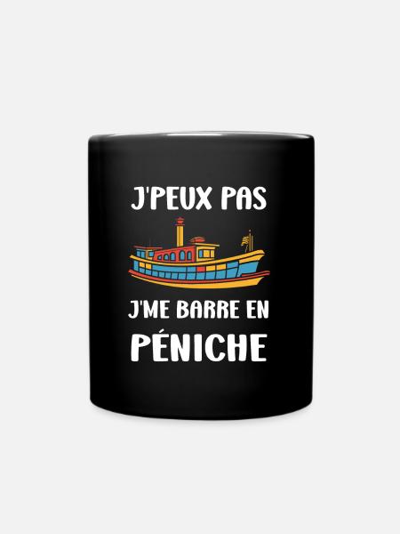 Bateau humour péniche - Mug uni - noir
