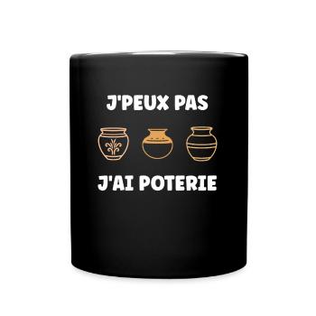 Humour pots de Poterie - Mug uni - noir - Devant