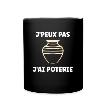 Humour pots de Poterie - Mug uni - noir - Devant