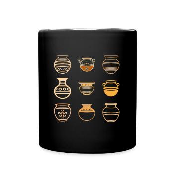 Humour pots de Poterie - Mug uni - noir - Devant