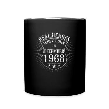 Real Heroes sont nés en décembre 1968 Anniversaire - Mug uni - noir - Devant