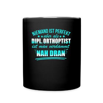 Lustige Dipl. Orthoptist Beruf Arbeit Untersuchung - Full Colour Mug - black - Front
