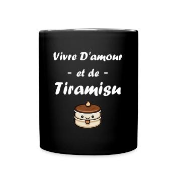 Humour tiramisu - Mug uni - noir - Devant