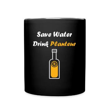 Humour punch planteur - Mug uni - noir - Devant