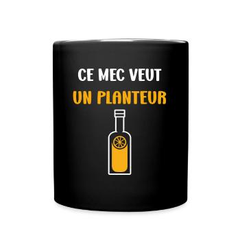 Humour punch planteur - Mug uni - noir - Devant