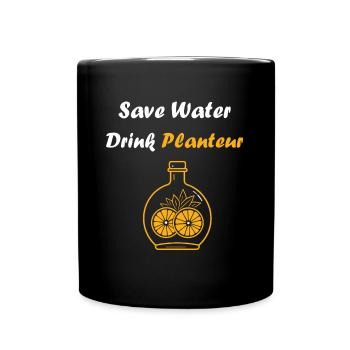 Humour punch planteur - Mug uni - noir - Devant