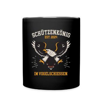 Schützenkönig 2024 Im Vogelschiessen Schützenfest - Tasse einfarbig - Schwarz - Vorne
