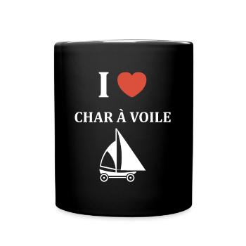 Humour Char à voile - Mug uni - noir - Devant