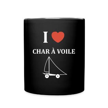 Humour Char à voile - Mug uni - noir - Devant
