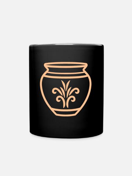 Töpferei - Tasse einfarbig - Schwarz
