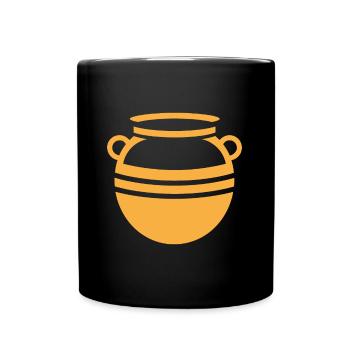 Töpferei - Tasse einfarbig - Schwarz - Vorne