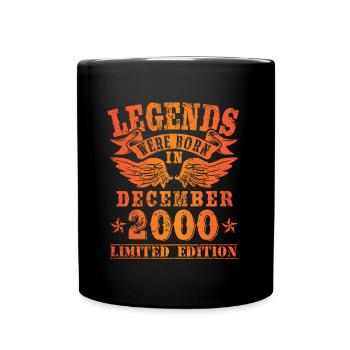 Les légendes sont nées en décembre 2000 Anniversaire - Mug uni - noir - Devant